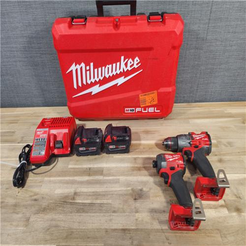HOUSTON LOCATION - AS-IS MILWAUKEE M18 FUEL 18V Lithium-Ion Brushless Cordless Hammer Drill and Impact Driver Combo Kit (2-Tool) with 2 Batteries