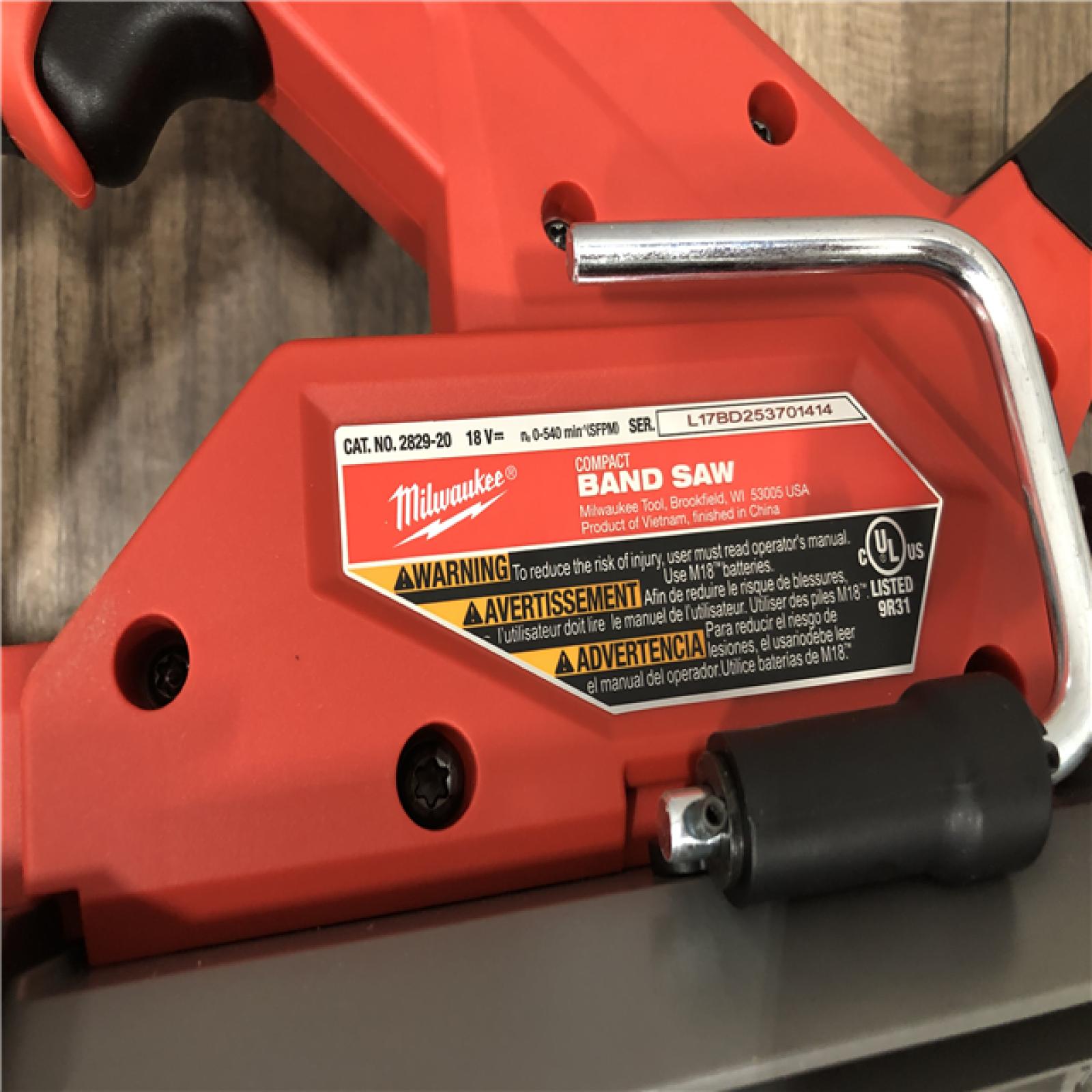 AS-IS Milwaukee FUEL 18V Lithium-Ion Brushless Cordless Compact Bandsaw (Tool-Only)