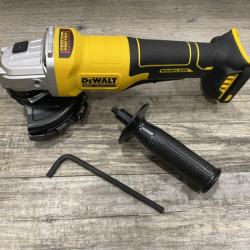 AS-IS DEWALT 20V MAX Cordless Brushless 4-1/2 in. Angle Grinder with Paddle Switch (Tool Only)