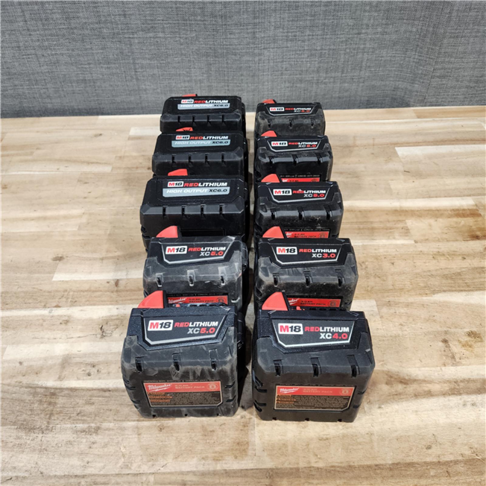 HOUSTON LOCATION - AS-IS MILWAUKEE BATTERY PACK QTY - 10