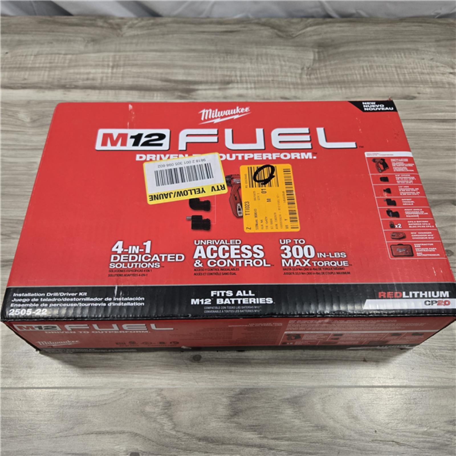 NEW! - Milwaukee 2505-22 M12 FUEL Cordless Installation Drill Driver Kit