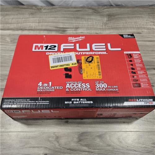 NEW! - Milwaukee 2505-22 M12 FUEL Cordless Installation Drill Driver Kit