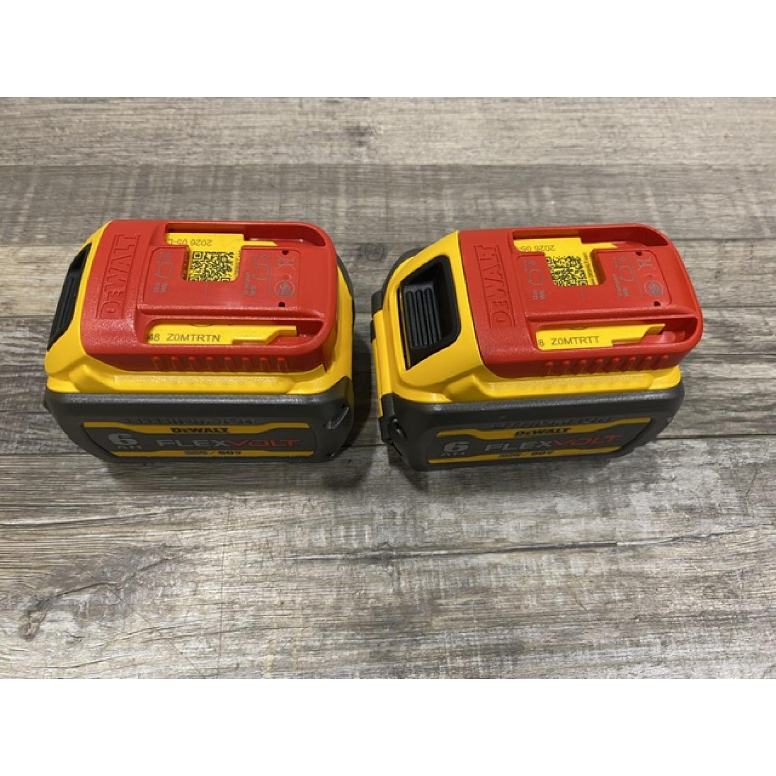 AS-IS DEWALT FLEXVOLT 20V/60V MAX Lithium-Ion 6.0Ah Battery Pack (2 Pack)