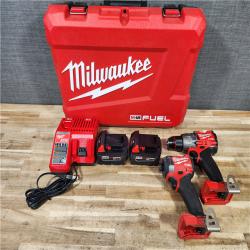 HOUSTON LOCATION - AS - IS Milwaukee FUEL 18V Lithium-Ion Brushless Cordless Hammer Drill and Impact Driver Combo Kit