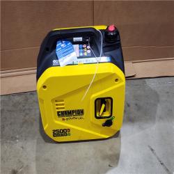 HOUSTON LOCATION - AS-IS (APPEARS LIKE NEW) CHAMPION 2500/1850-Watt Recoil Start Gasoline/Propane Powered Dual Fuel Inverter Generator with Quiet Technology and CO Shield