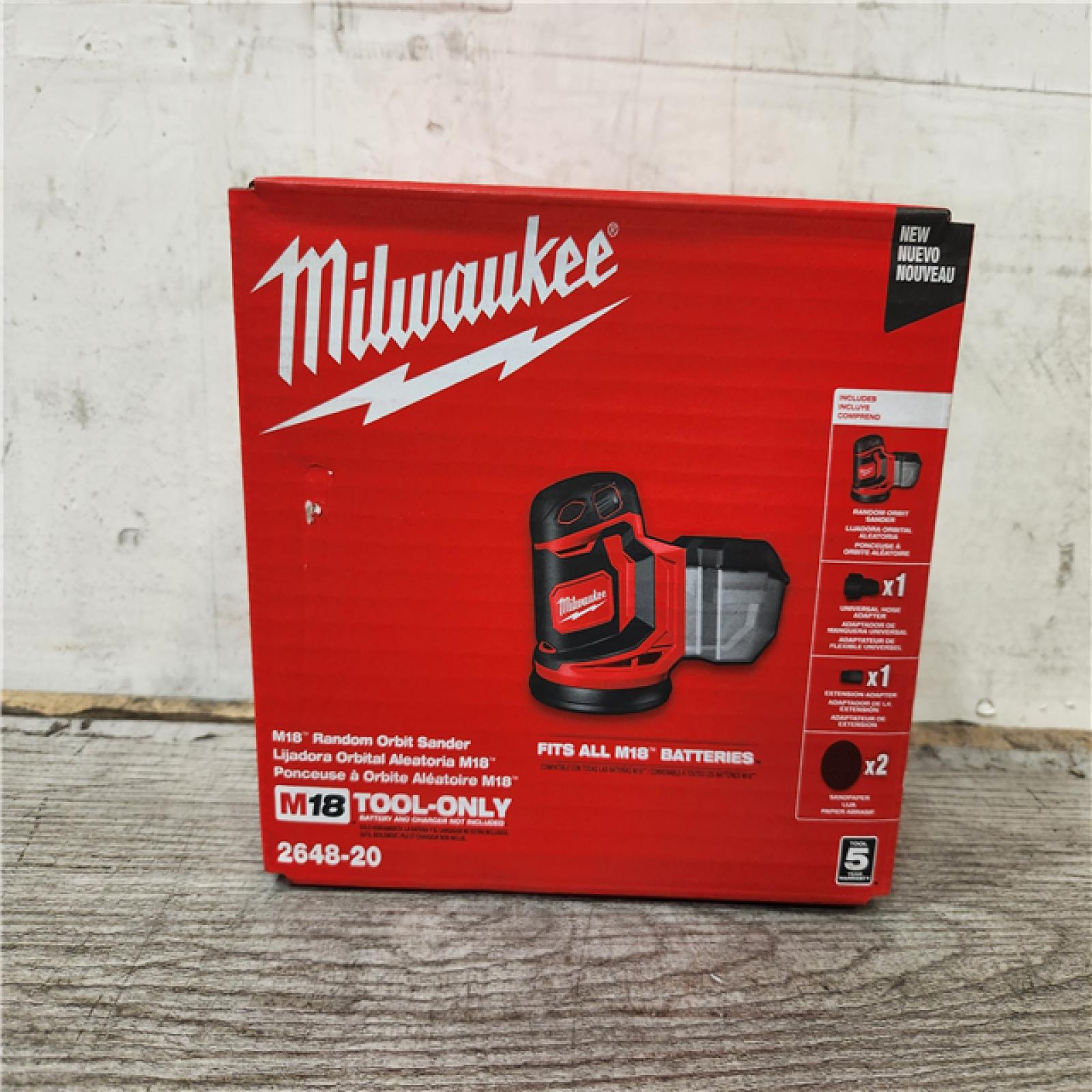 Phoenix Location NEW Milwaukee M18 18V Lithium-Ion Cordless 5 in. Random Orbit Sander (Tool-Only)
