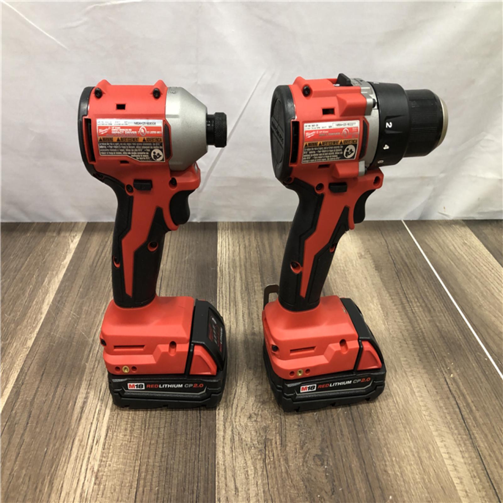 AS-IS Milwaukee 18V Lithium-Ion Brushless Cordless Compact Drill/Impact Combo Kit