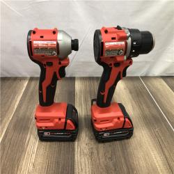 AS-IS Milwaukee 18V Lithium-Ion Brushless Cordless Compact Drill/Impact Combo Kit