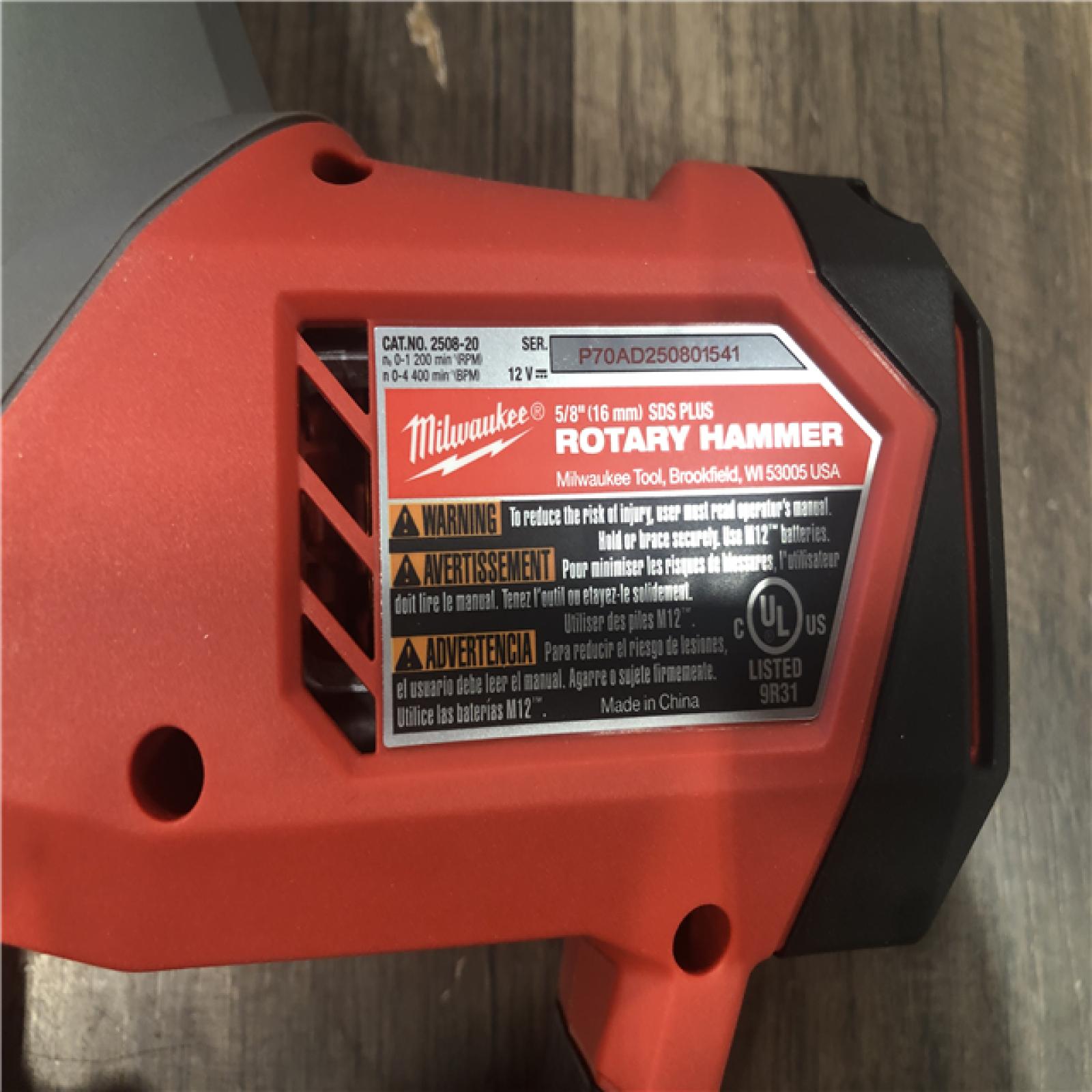 AS-IS Milwaukee FUEL 12V Lithium-Ion Brushless Cordless 5/8 in. SDS-Plus Rotary Hammer Drill (Tool-Only)