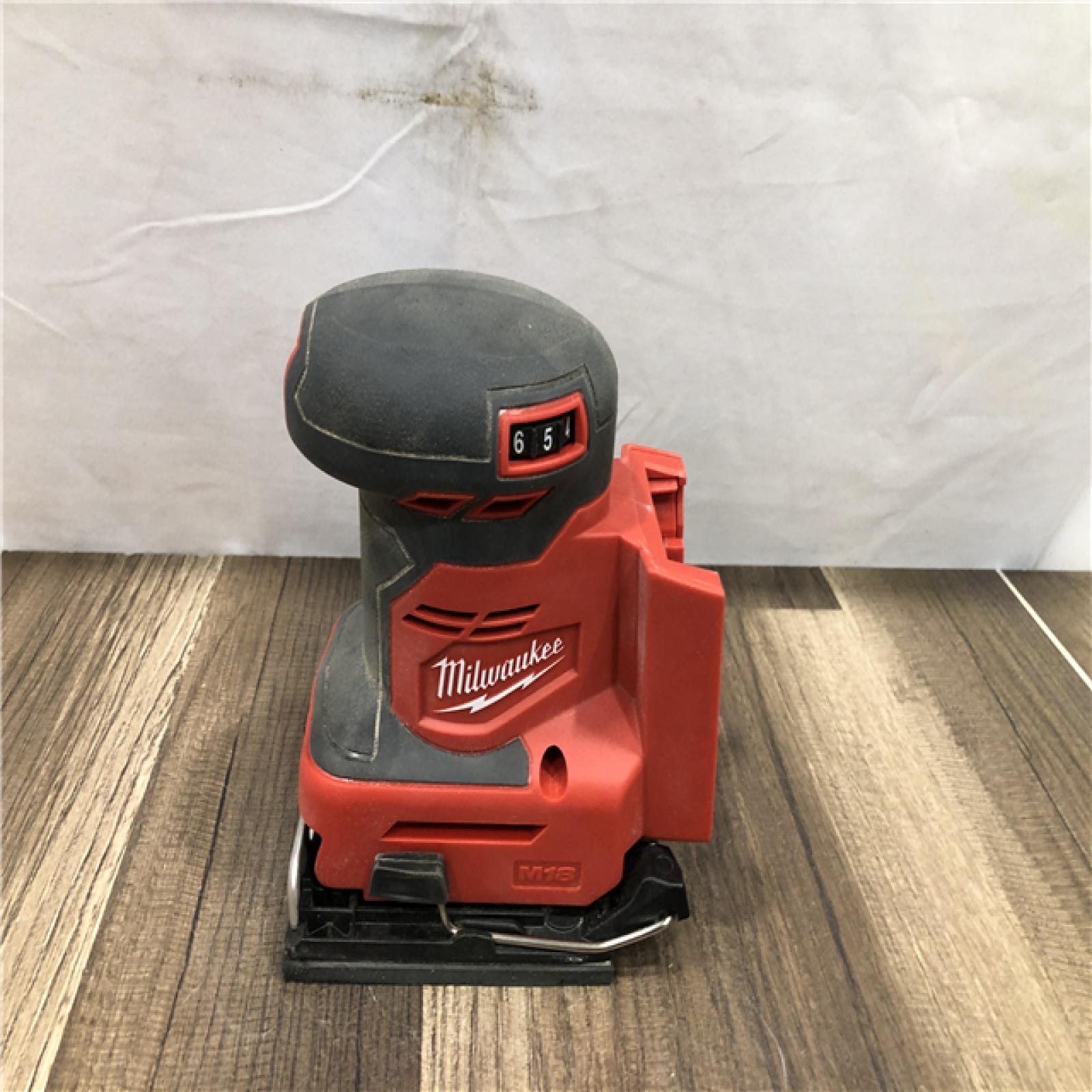 AS-IS Milwaukee  18V Lithium-Ion Cordless 1/4 in. Sheet Sander (Tool-Only)