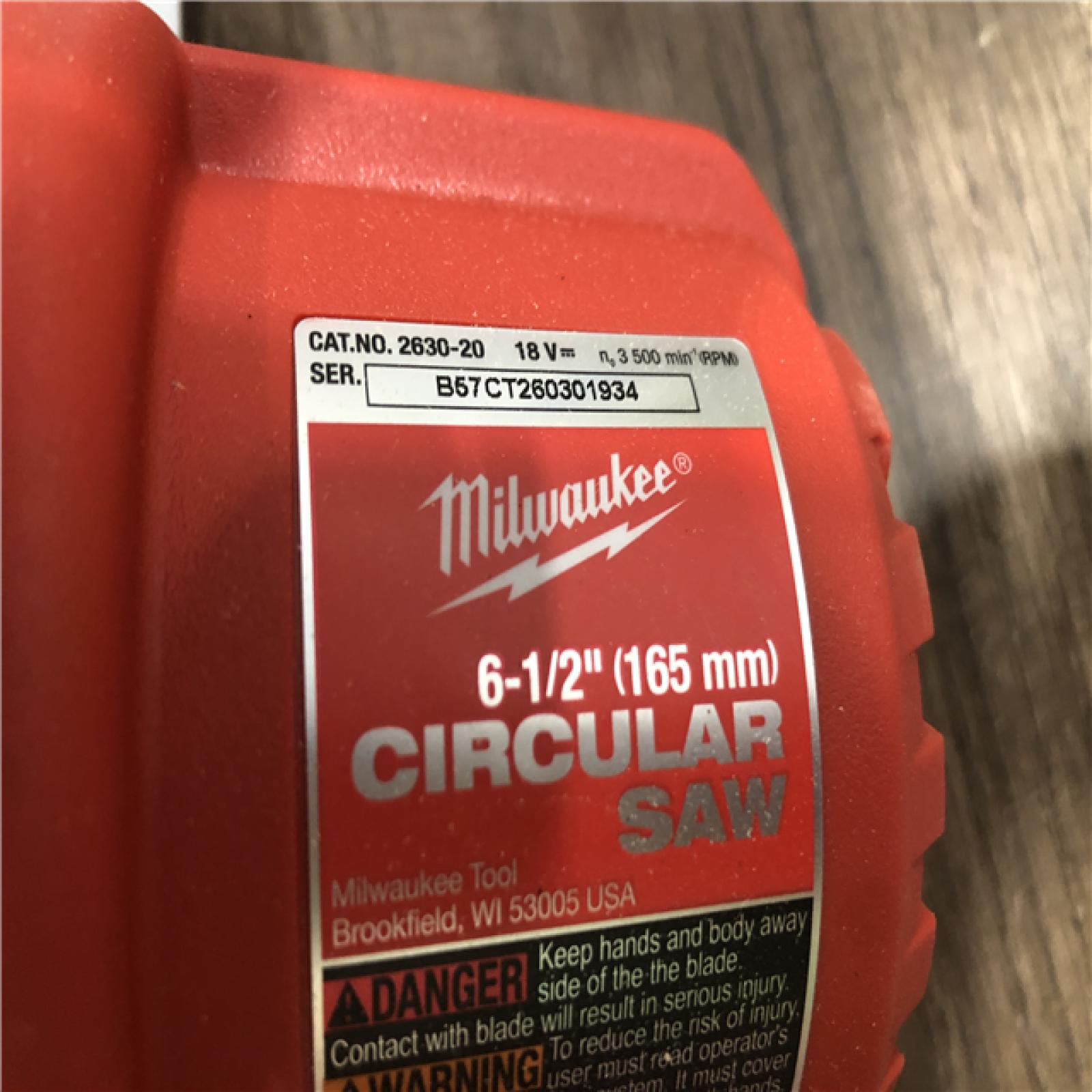 AS-IS Milwaukee 18V Lithium-Ion Cordless 6-1/2 in. Circular Saw (Tool-Only)