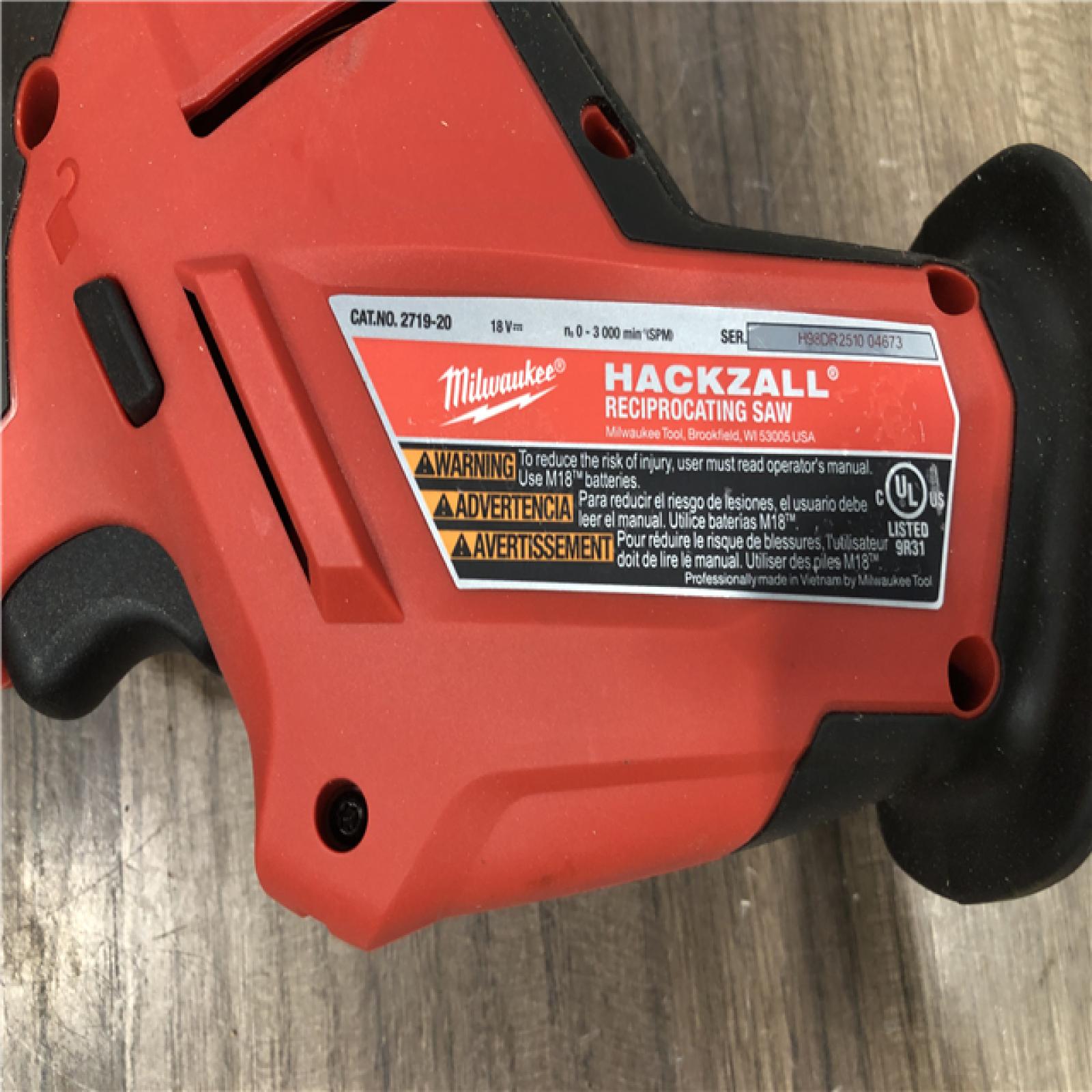 AS-IS Milwaukee FUEL 18V Lithium-Ion Brushless Cordless HACKZALL Reciprocating Saw (Tool-Only)