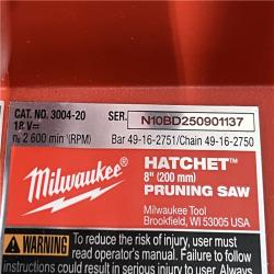 AS-IS Milwaukee FUEL 18V Lithium-Ion Brushless Cordless 8 in. HATCHET Pruning Saw (Tool-Only)