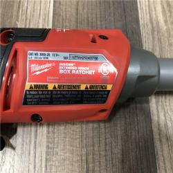 AS-IS Milwaukee FUEL INSIDER 12V Lithium-Ion Brushless Cordless 1/4 in. - 3/8 in. Extended Reach Box Ratchet (Tool-Only)
