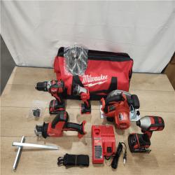 AS-IS- Milwaukee M18 18V Lithium-Ion Cordless 5 Tool Combo Kit