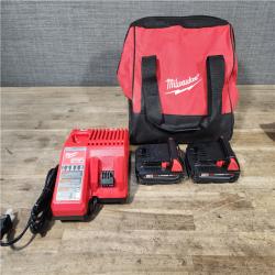 HOUSTON LOCATION - AS-IS Milwaukee M18 18V Lithium-Ion Brushless Cordless Compact Drill/Impact Combo Kit (2-Tool) W/(2) 2.0 Ah Batteries  Charger & Bag