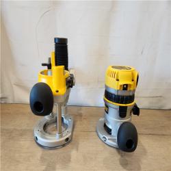 AS-IS- DEWALT 12 Amp Corded 2-1/4 Horsepower Fixed and Plunge Base Router Kit