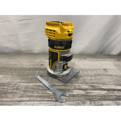 AS-IS DEWALT 20V MAX XR Cordless Brushless Fixed Base Compact Router (Tool Only)