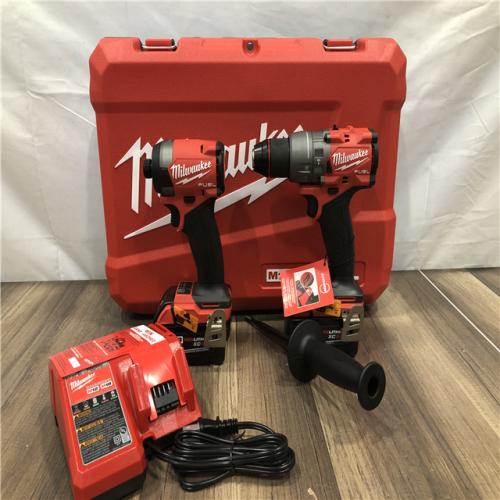 AS-IS Milwaukee FUEL 18V Lithium-Ion Brushless Cordless Hammer Drill and Impact Driver Combo Kit