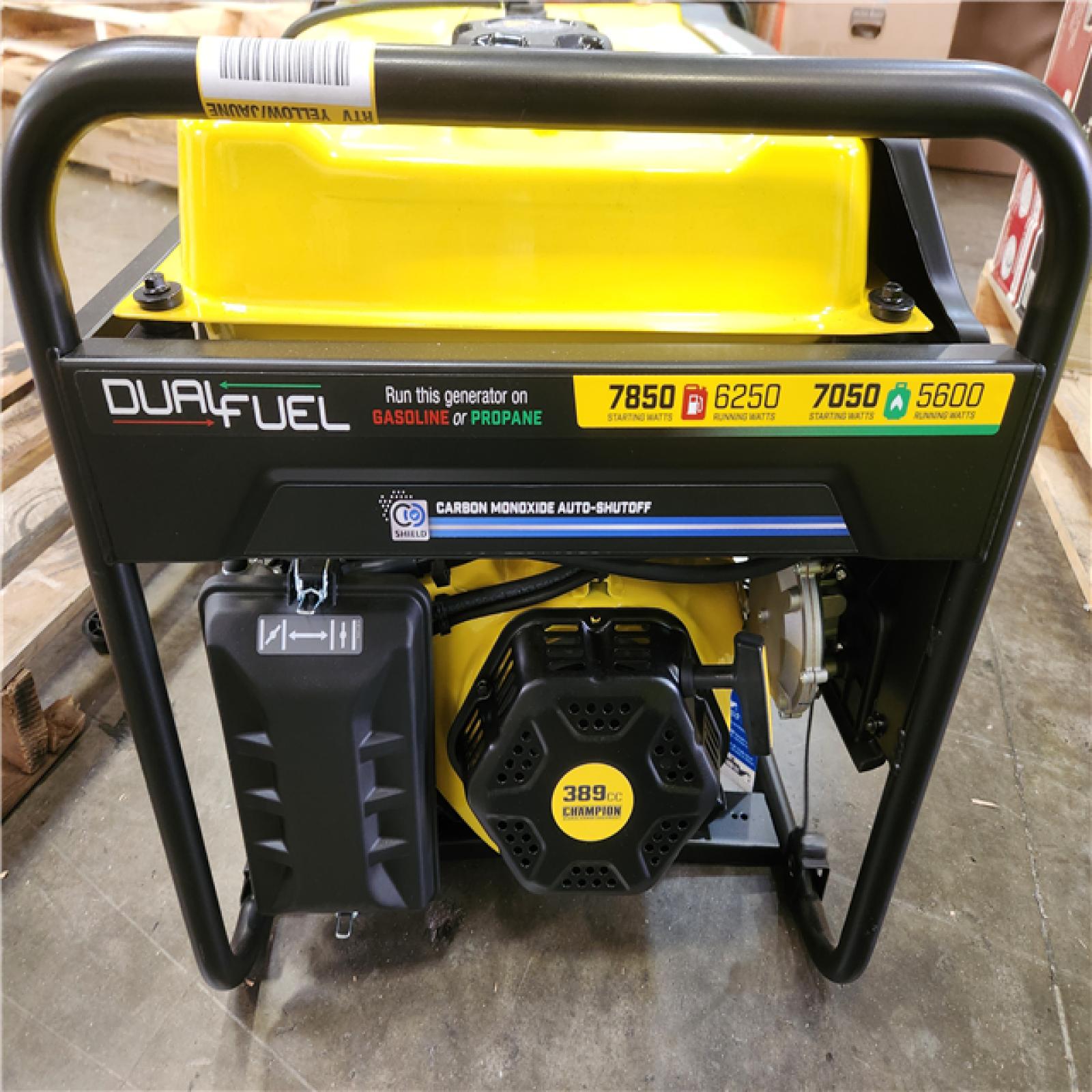 Phoenix Champion Power Equipment 7850/6250-Watt Recoil Start Storm Ready Gasoline and Propane Powered Dual Fuel Portable Generator with CO Shield