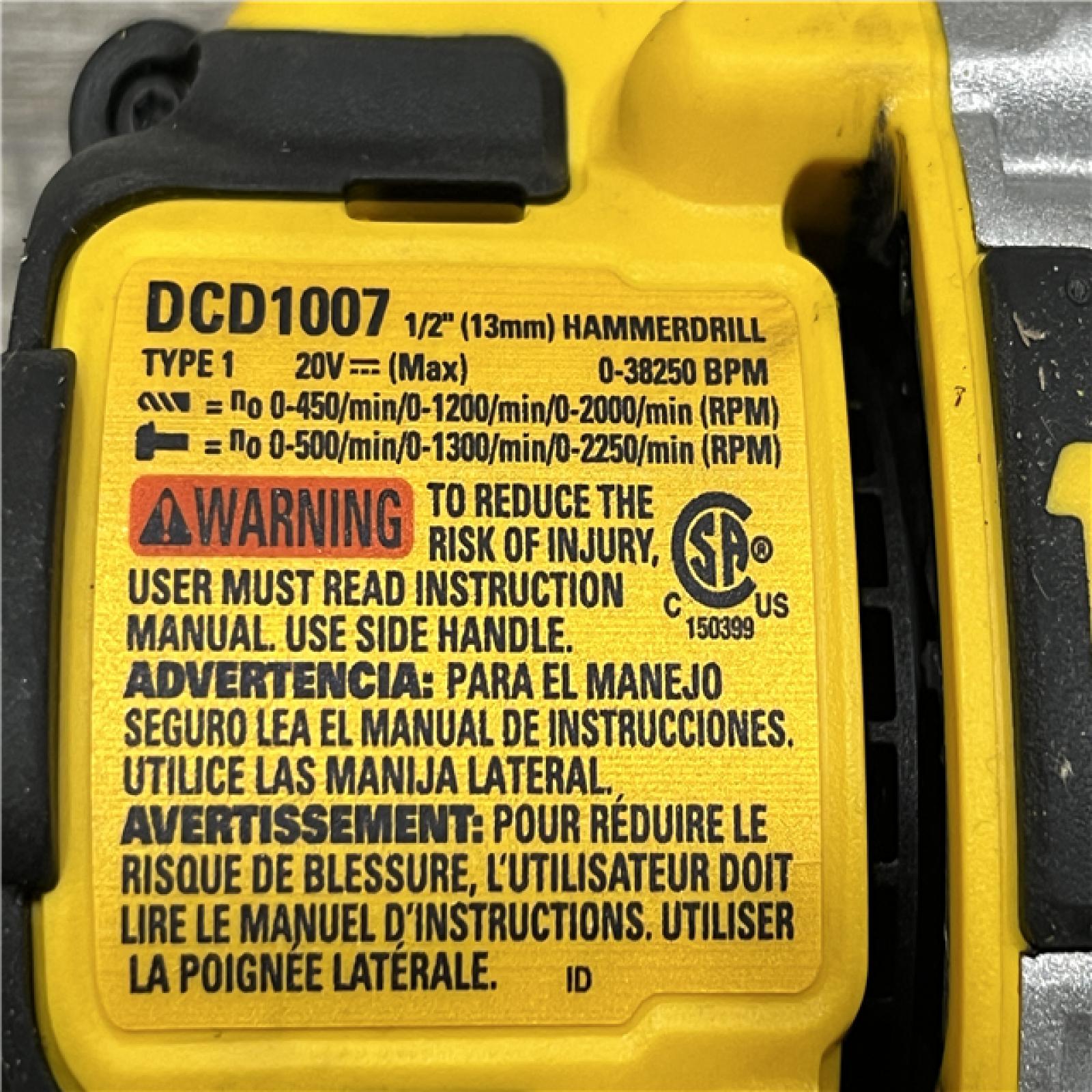 AS-IS DEWALT 20V MAX Brushless Cordless 1/2 3-Speed Hammer Drill (Tool-Only)