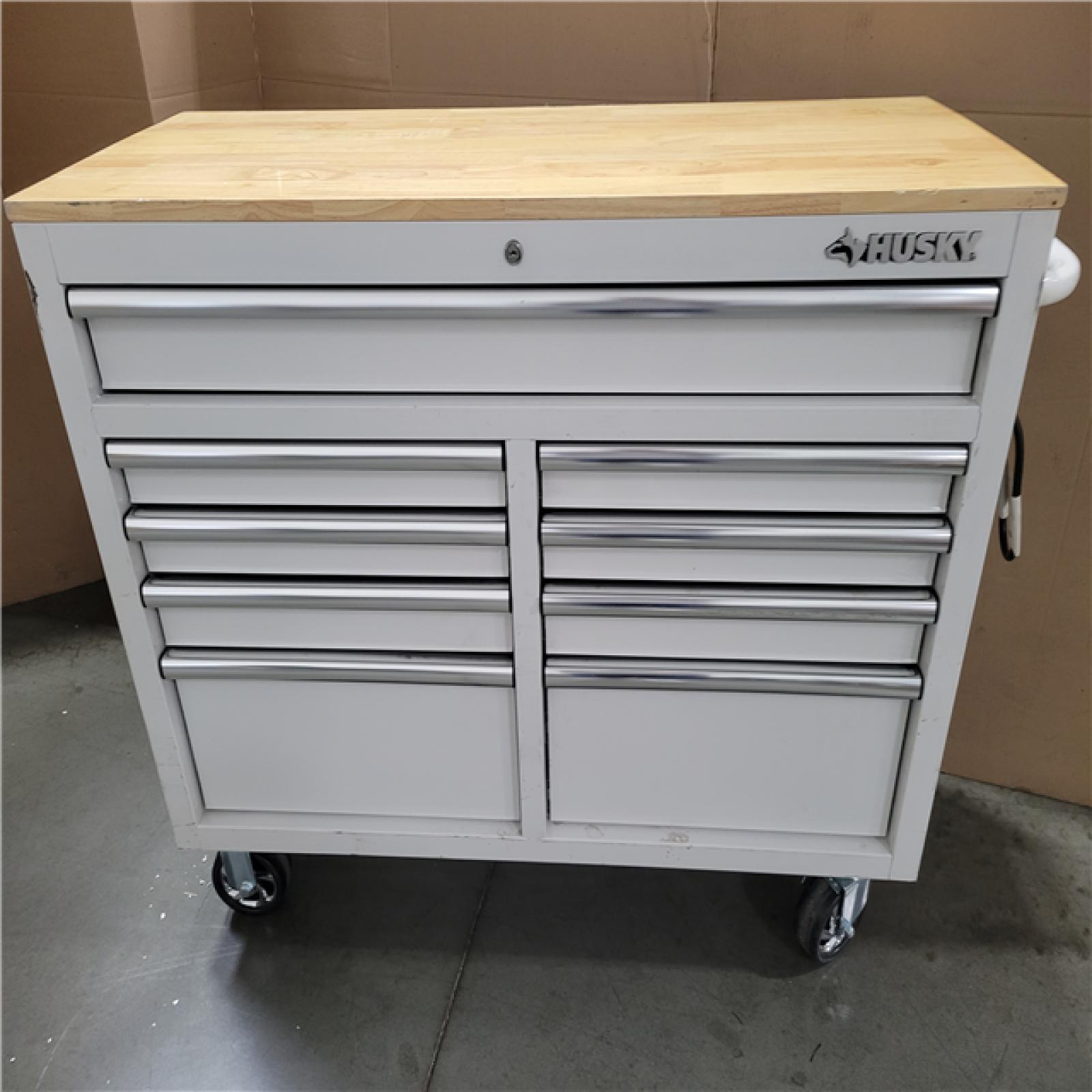 CALIFORNIA AS-IS HUSKY 46 IN.9-DRAWER MOBILE WORK BENCH