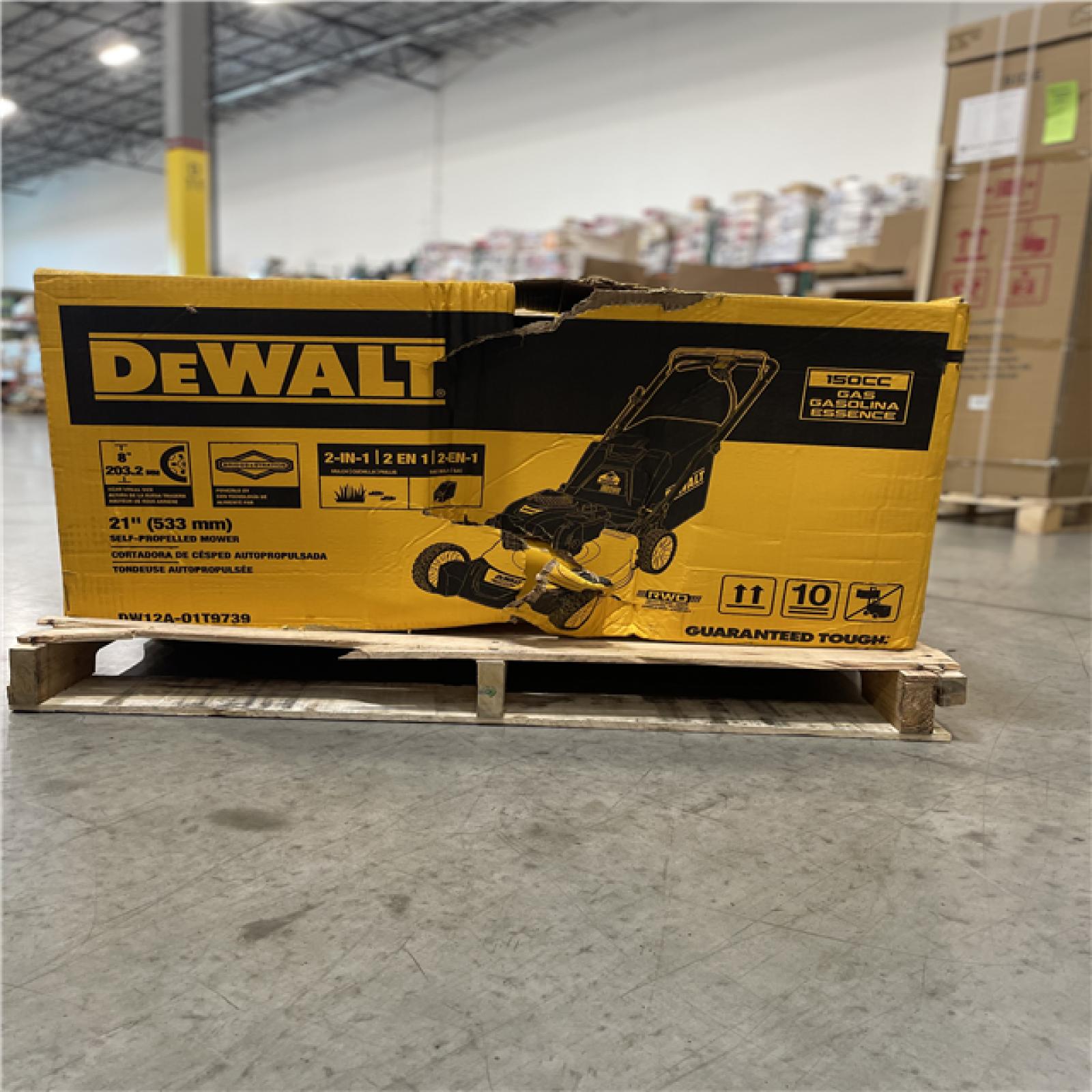 DALLAS LOCATION- AS-IS DeWalt 21 in.150CC Gas Self Propelled Walk Behind Lawn Mower PALLET (2 UNITS)