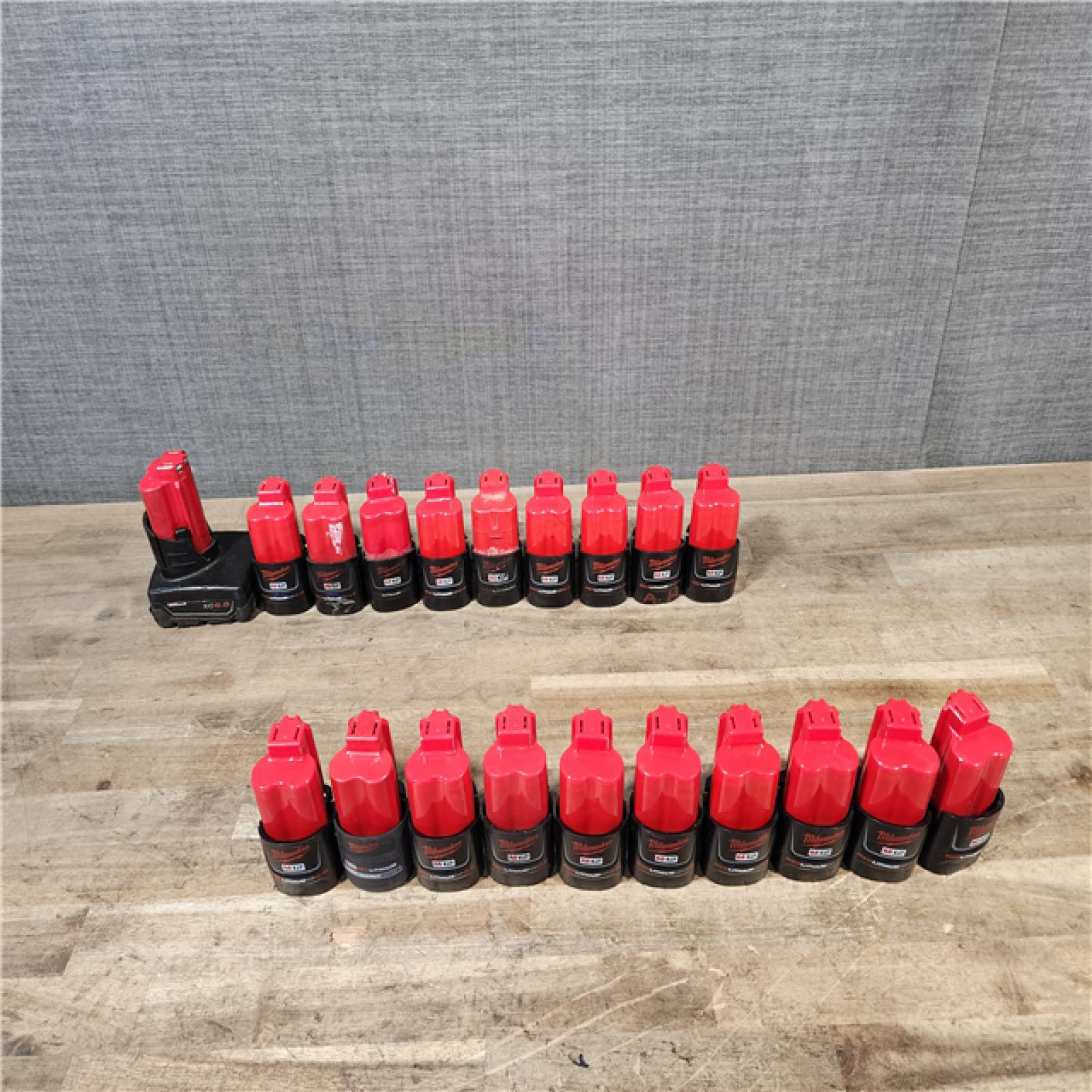 HOUSTON LOCATION - AS-IS MILWAUKEE BATTERY PACK QTY - 20
