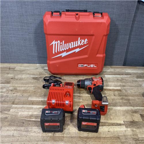 Houston Location AS-IS Milwaukee FUEL 18V Lithium-Ion Brushless Cordless 1/2 in. Hammer Drill Driver Kit