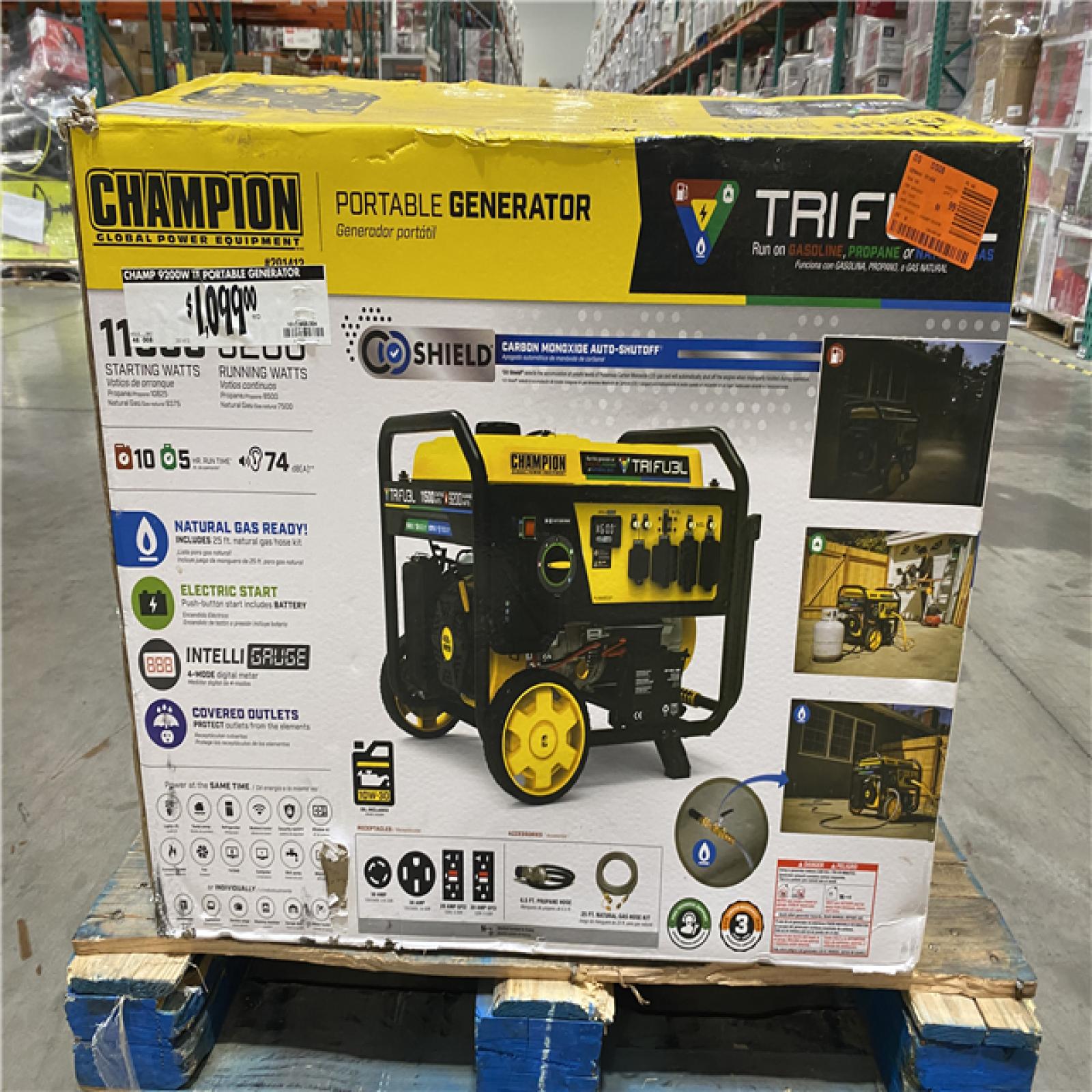Dallas Location - As-Is Champion Power Equipment 11 500/9 200-WattGas Portable Generator