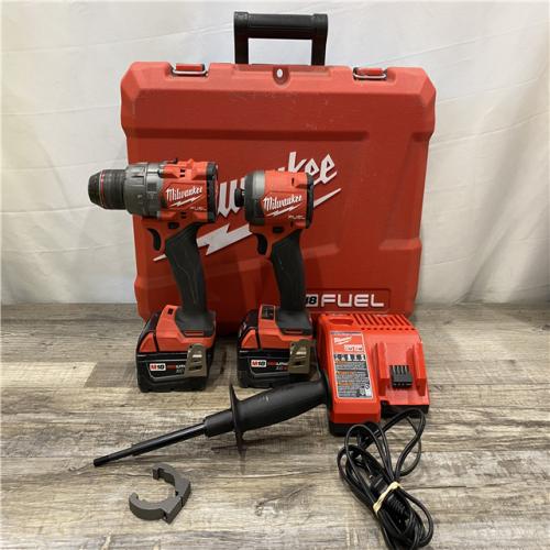 AS-IS Milwaukee FUEL 18V Lithium-Ion Brushless Cordless Hammer Drill and Impact Driver Combo Kit