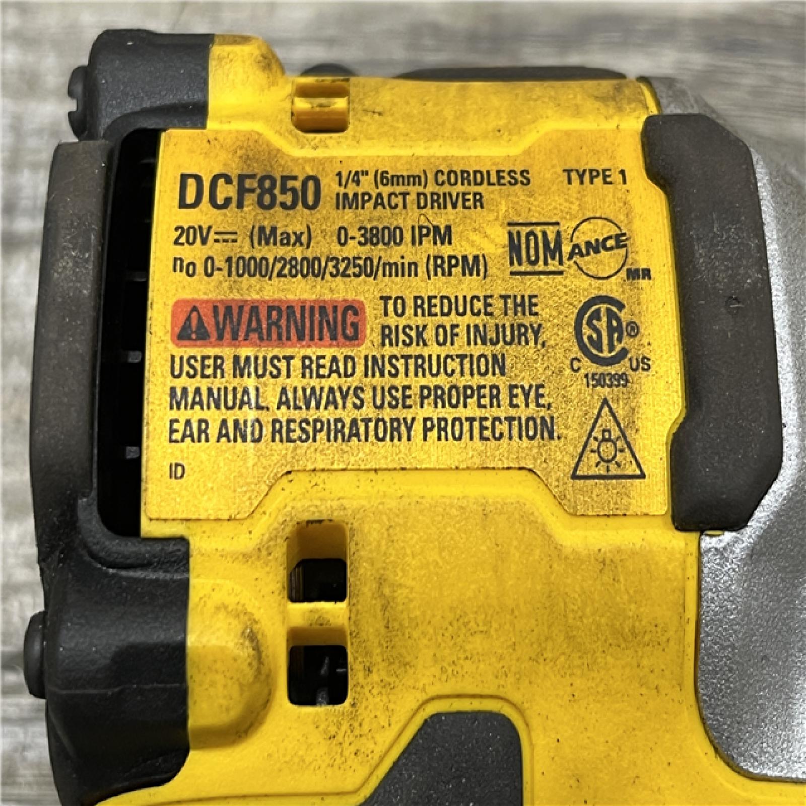 AS-IS DEWALT ATOMIC 20V MAX Cordless Brushless Compact 1/4 in. Impact Driver (Tool Only)