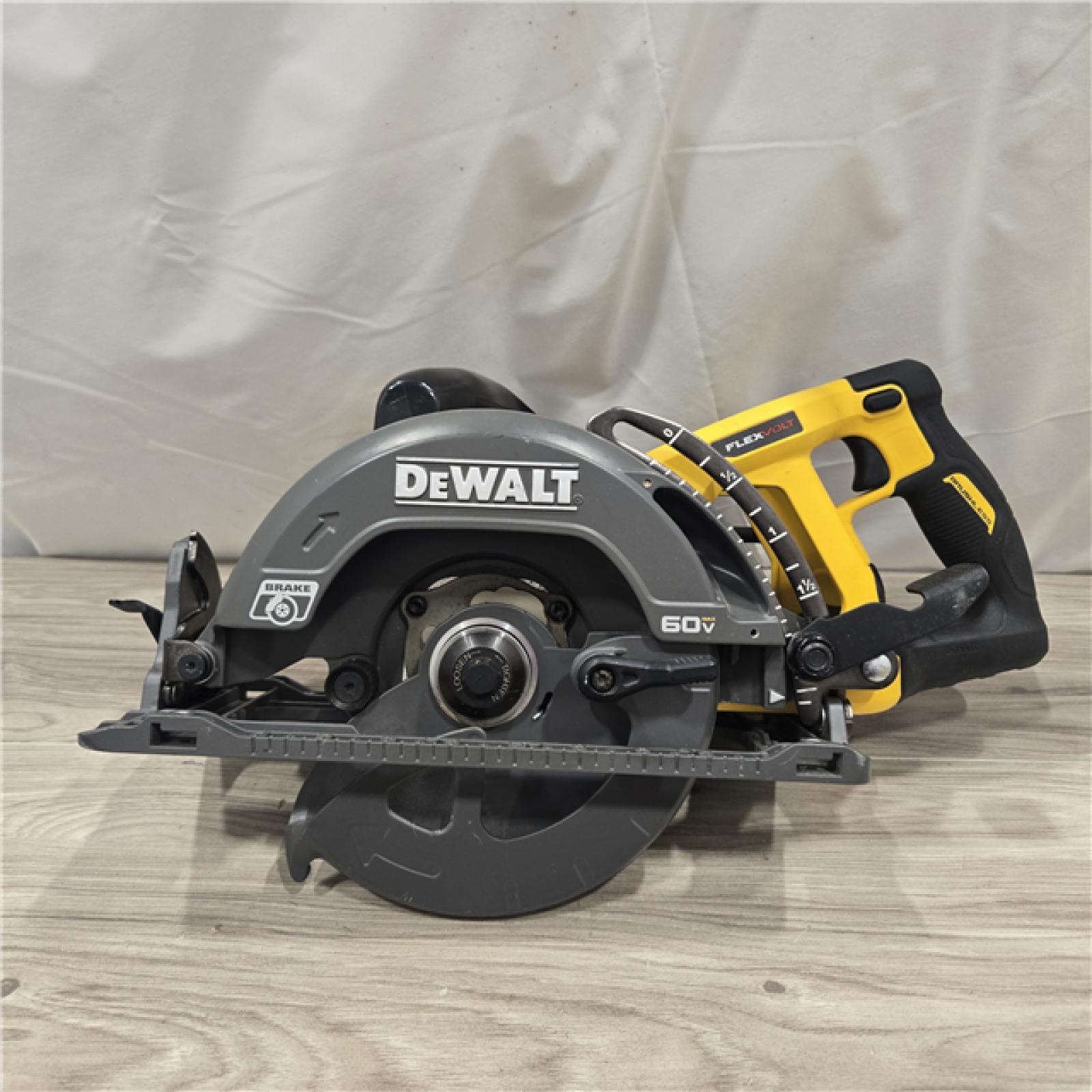AS-IS DEWALT FLEXVOLT 60V MAX Cordless 7-1/4 in. Wormdrive Style Circular Saw (Tool Only)