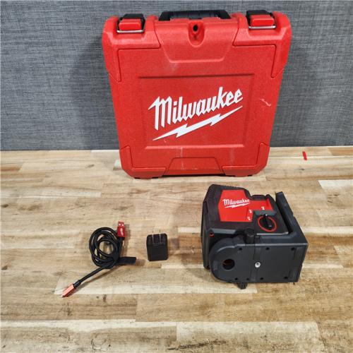 HOUSTON LOCATION - AS - IS Milwaukee 100 ft. REDLITHIUM Lithium-Ion USB Green Rechargeable Cross Line Laser Level with Charger