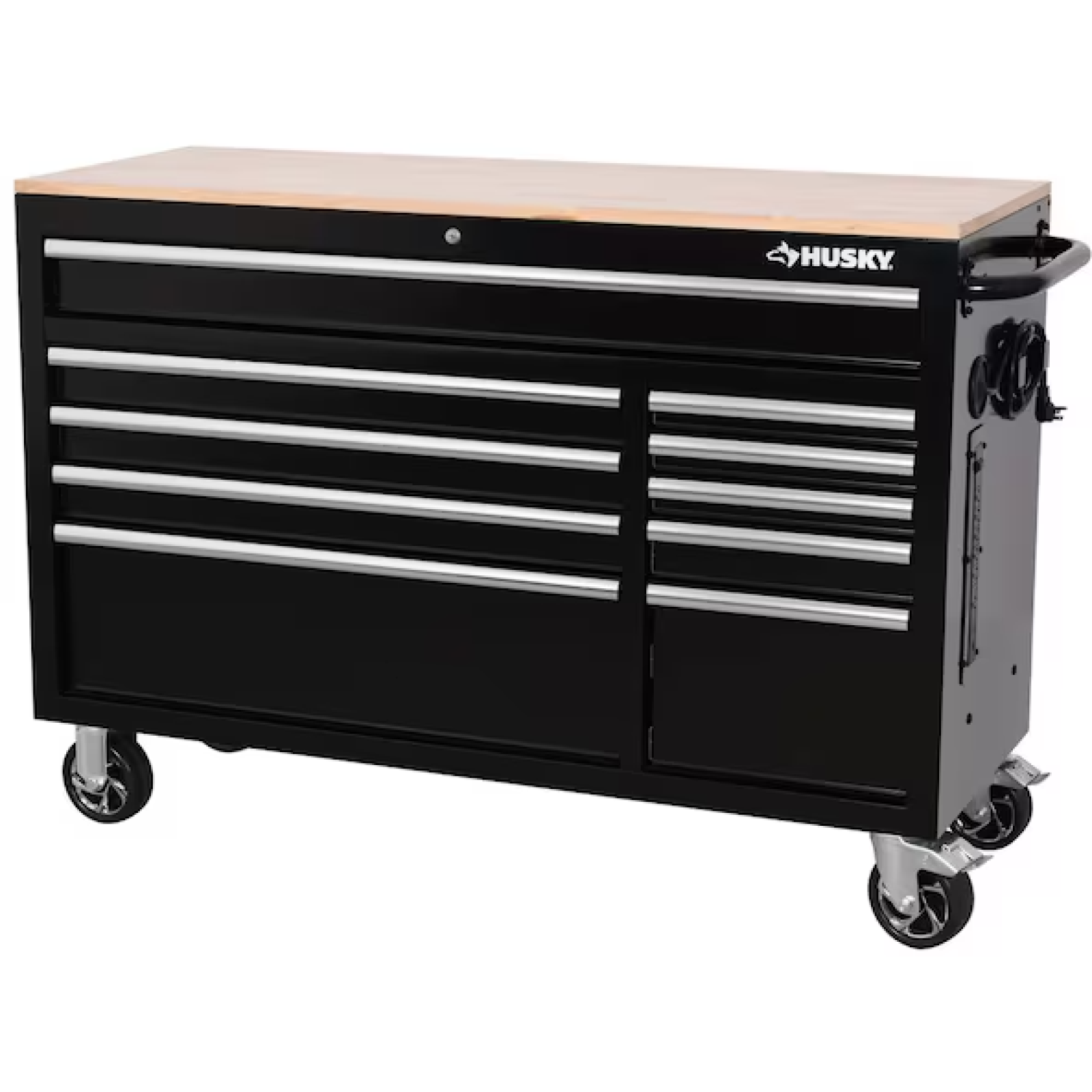 DALLAS LOCATION- AS-IS HUSKY 52 in. W x 20 in. D Standard Duty Black Mobile Workbench