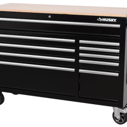 DALLAS LOCATION- AS-IS HUSKY 52 in. W x 20 in. D Standard Duty Black Mobile Workbench