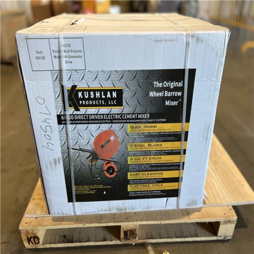 DALLAS LOCATION- KUSHLAN 6.0 cu. ft. 3/4 HP 120-Volt Motor Direct Drive Cement Mixer
