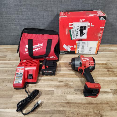 HOUSTON LOCATION - AS-IS (APPEARS LIKE NEW) Milwaukee FUEL 18V Lithium-Ion Brushless Cordless 1/2 in. Impact Wrench w/Friction Ring Kit