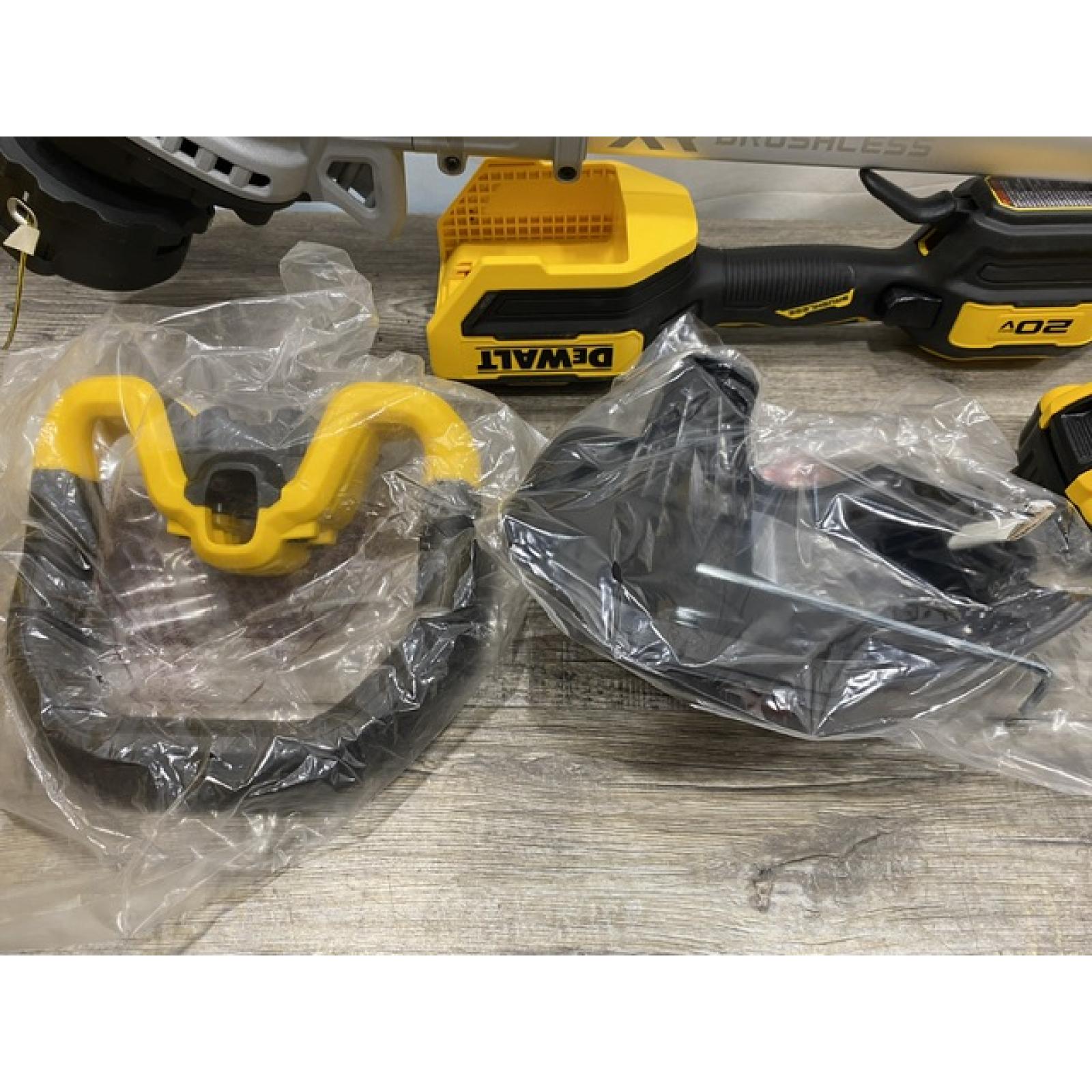 AS-IS DEWALT 20V MAX 14 in. Brushless Cordless Battery Powered Foldable String Trimmer Kit