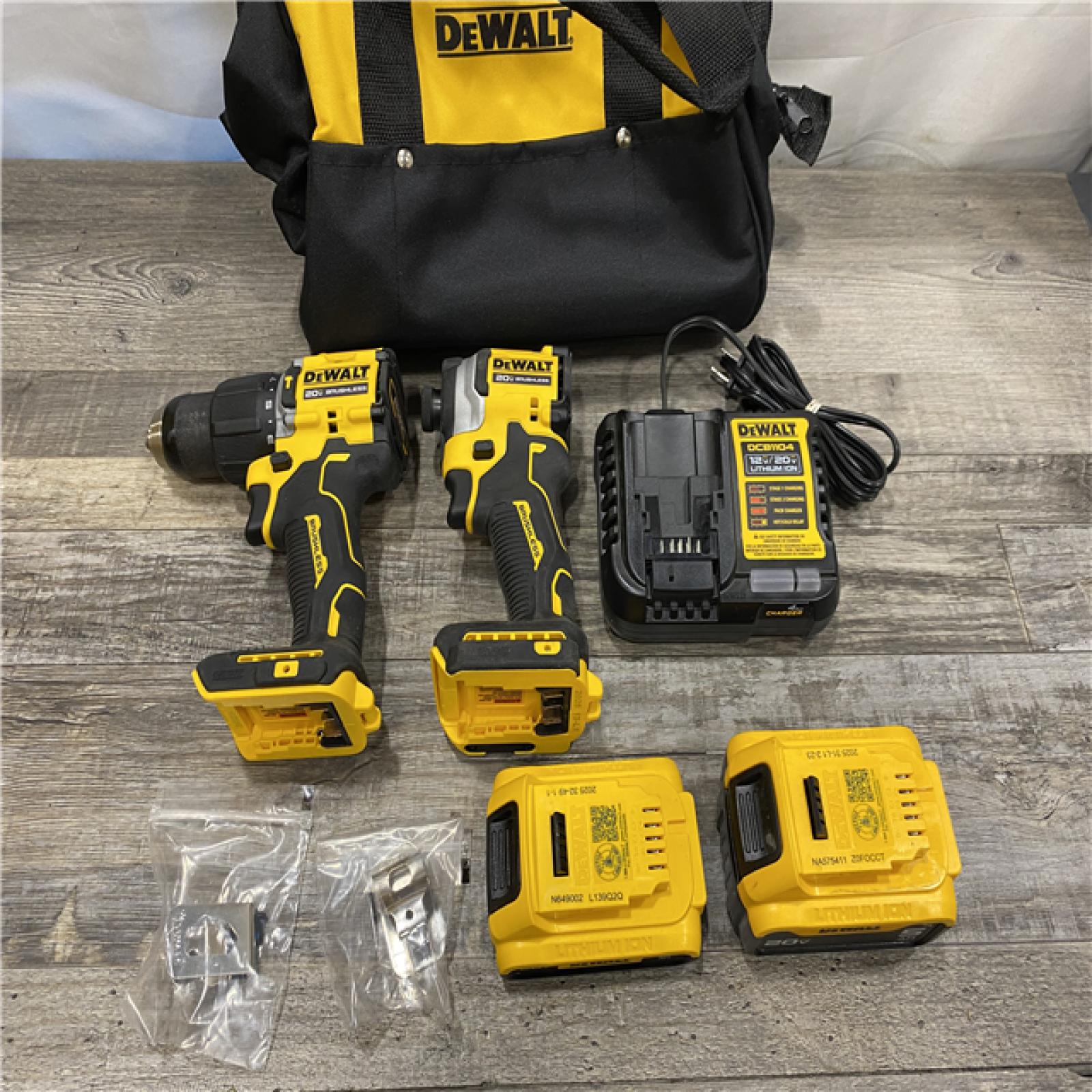 AS-IS DEWALT ATOMIC 20V MAX Lithium-Ion Cordless 2-Tool Combo Kit