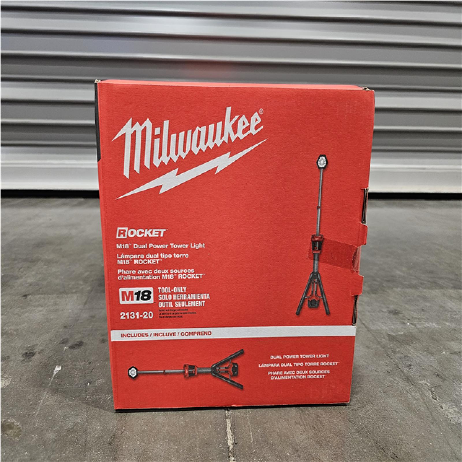 NEW! Milwaukee 18-Volt Lithium-Ion Cordless Rocket Dual Power Tower Light (Tool-Only)