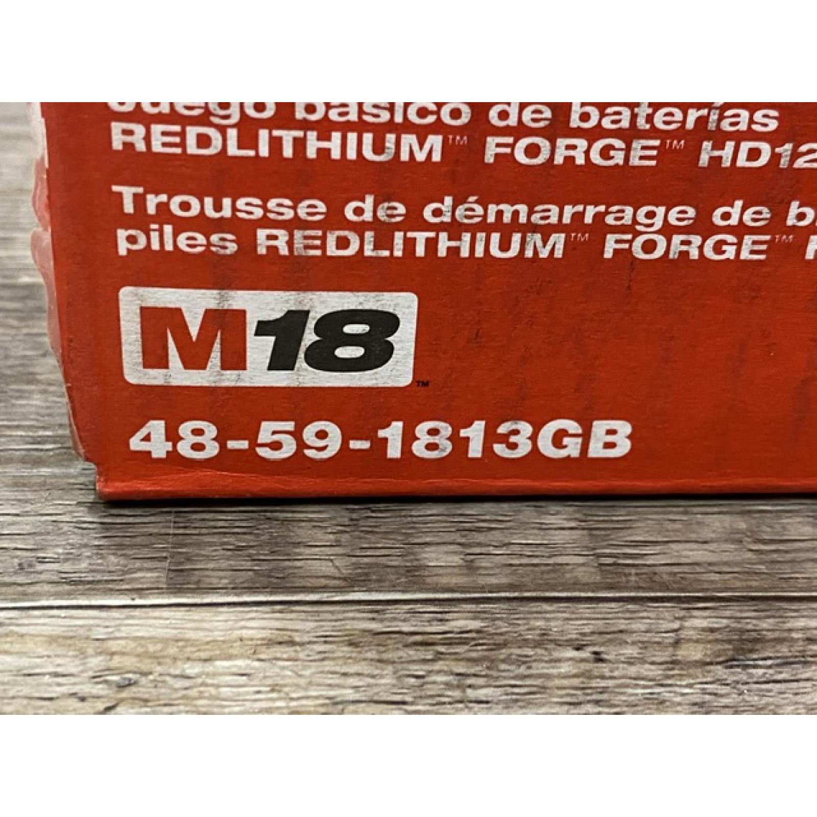 NEW - Milwaukee 18-Volt Lithium-Ion REDLITHIUM FORGE Starter Kit with 12. 0Ah Battery and Charger