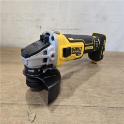 AS-IS DEWALT 20V MAX XR Cordless 4.5 in. Slide Switch Small Angle Grinder (Tool Only)