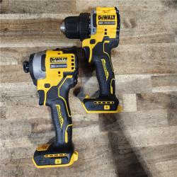 HOUSTON LOCATION - AS-IS Dewalt DCK225D2 20V MAX ATOMIC Brushless Compact Lithium-Ion 1/2 in. Cordless Drill Driver and 1/4 in. Impact Driver Combo Kit with 2 Batteries 2 Ah