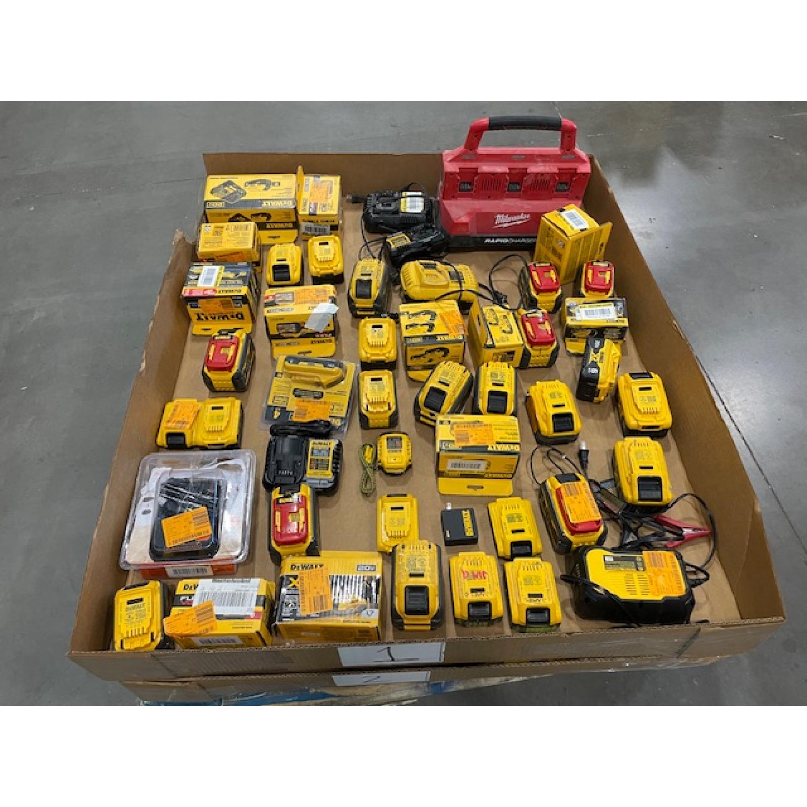 DALLAS LOCATION - AS-IS BATTERY AND CHARGERS PALLET
