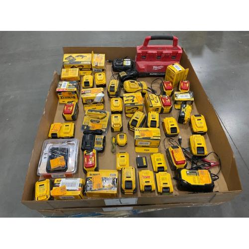 DALLAS LOCATION - AS-IS BATTERY AND CHARGERS PALLET