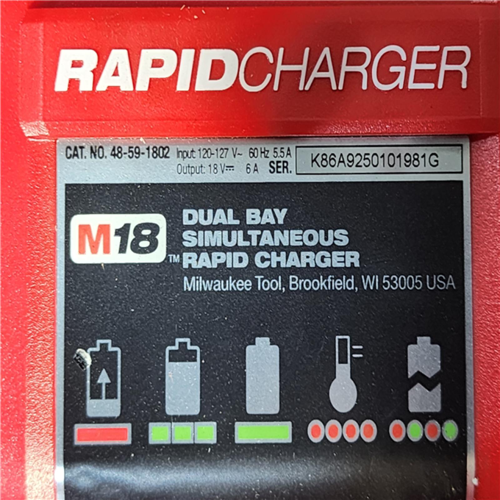 HOUSTON LOCATION - AS-IS MILWAUKEE DUAL BAY SIMULTANEOUS RAPID CHARGER QTY - 4