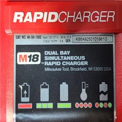 HOUSTON LOCATION - AS-IS MILWAUKEE DUAL BAY SIMULTANEOUS RAPID CHARGER QTY - 4
