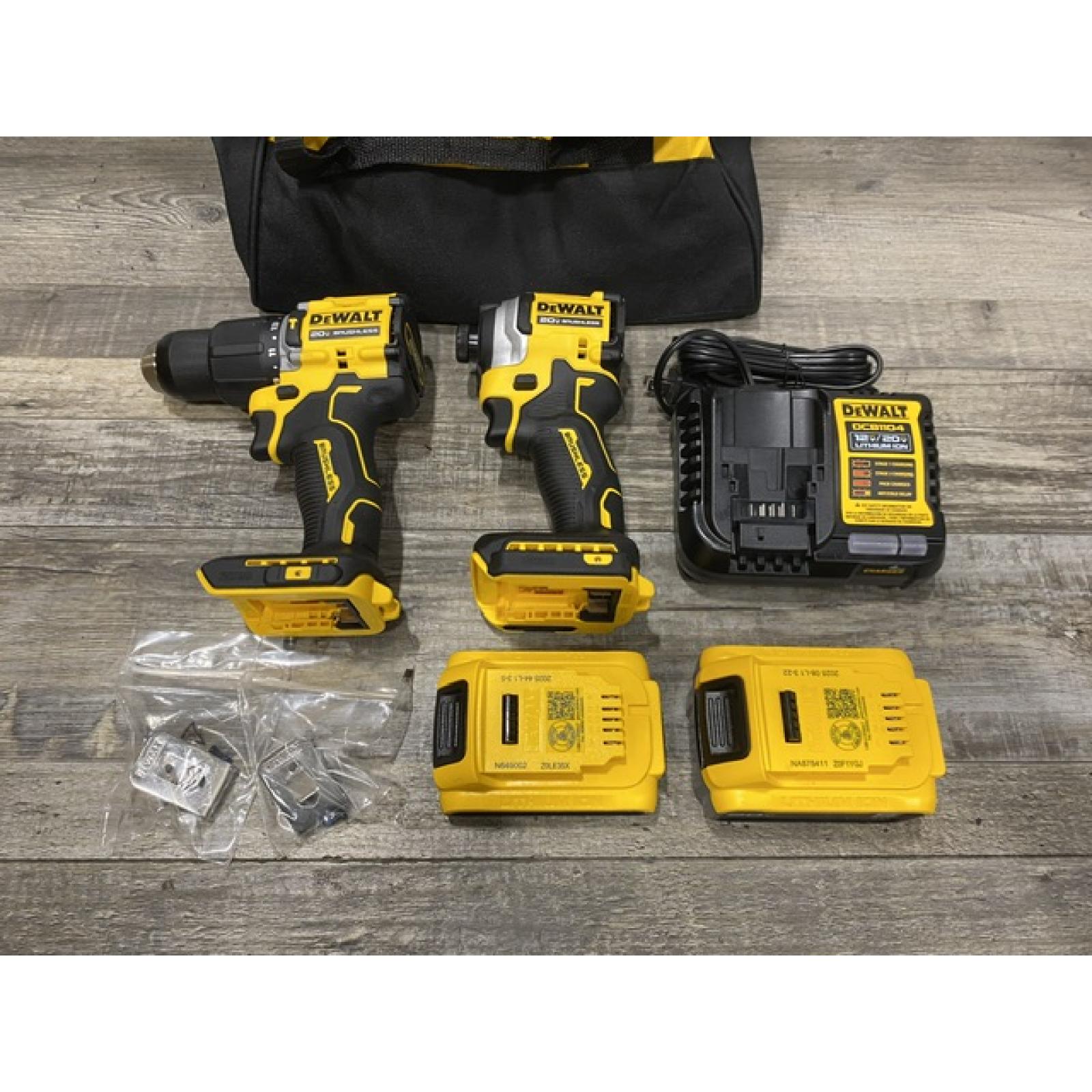 AS-IS DEWALT ATOMIC 20V MAX Lithium-Ion Cordless 2-Tool Combo Kit