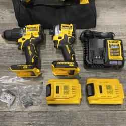 AS-IS DEWALT ATOMIC 20V MAX Lithium-Ion Cordless 2-Tool Combo Kit